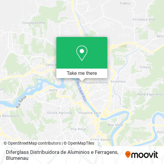 Diferglass Distribuidora de Aluminios e Ferragens map