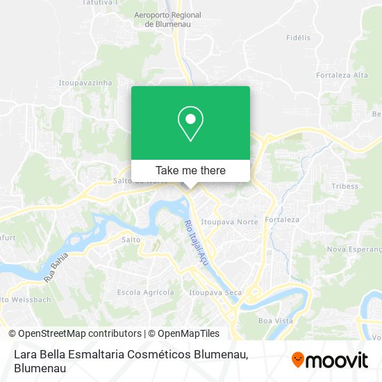 Mapa Lara Bella Esmaltaria Cosméticos Blumenau