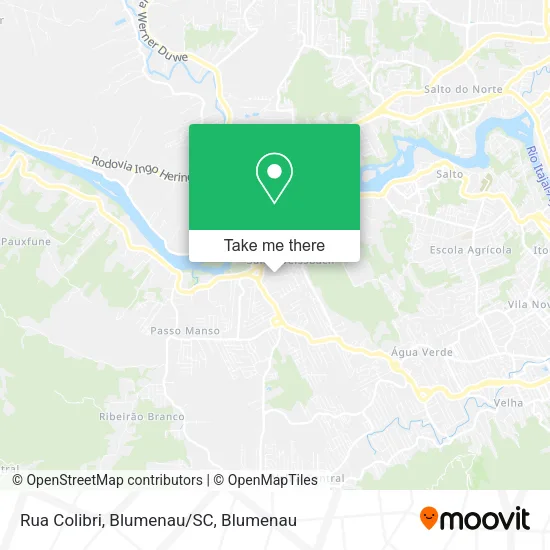 Rua Colibri, Blumenau/SC map