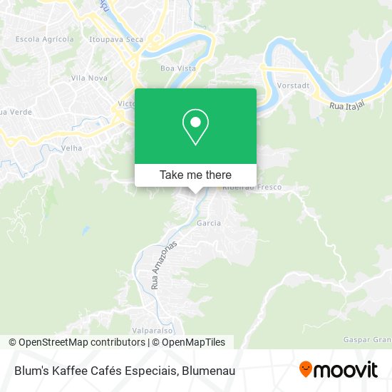 Mapa Blum's Kaffee Cafés Especiais