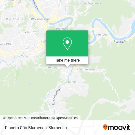 Mapa Planeta Cão Blumenau