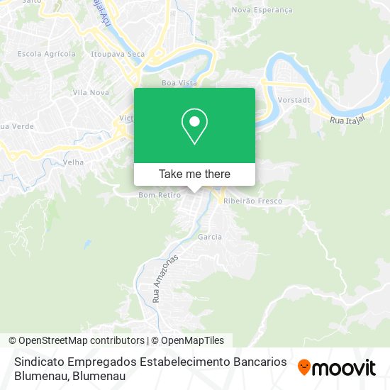 Sindicato Empregados Estabelecimento Bancarios Blumenau map