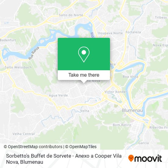 Mapa Sorbetto's Buffet de Sorvete - Anexo a Cooper Vila Nova