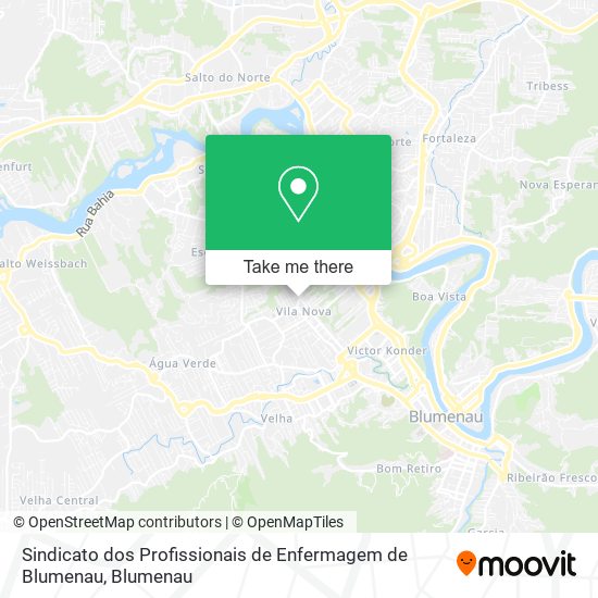 Sindicato dos Profissionais de Enfermagem de Blumenau map