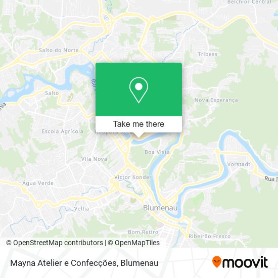 Mapa Mayna Atelier e Confecções