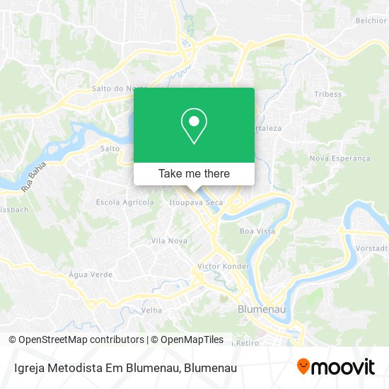 Mapa Igreja Metodista Em Blumenau