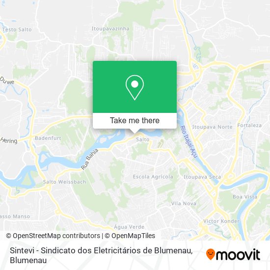 Mapa Sintevi - Sindicato dos Eletricitários de Blumenau