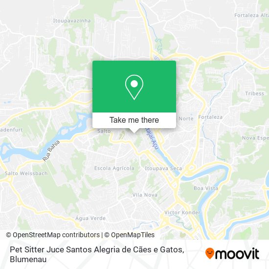 Mapa Pet Sitter Juce Santos Alegria de Cães e Gatos