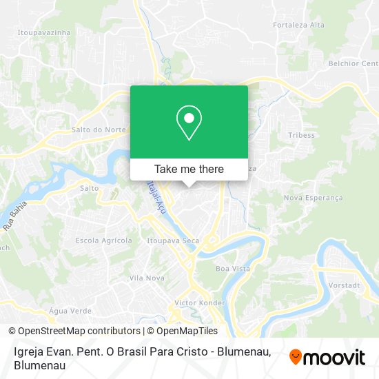 Igreja Evan. Pent. O Brasil Para Cristo - Blumenau map