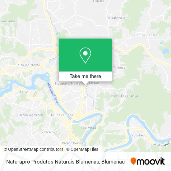 Mapa Naturapro Produtos Naturais Blumenau