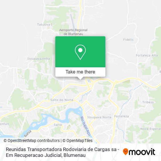 Mapa Reunidas Transportadora Rodoviaria de Cargas sa - Em Recuperacao Judicial