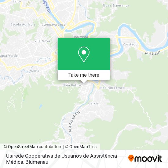 Mapa Usirede Cooperativa de Usuarios de Assistência Médica