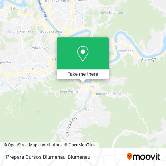 Mapa Prepara Cursos Blumenau