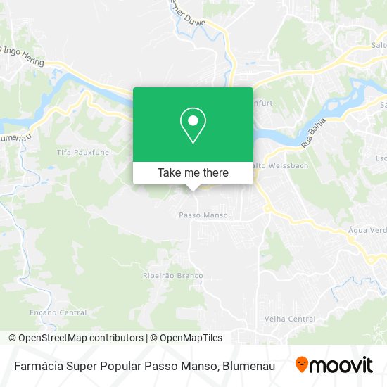 Mapa Farmácia Super Popular Passo Manso