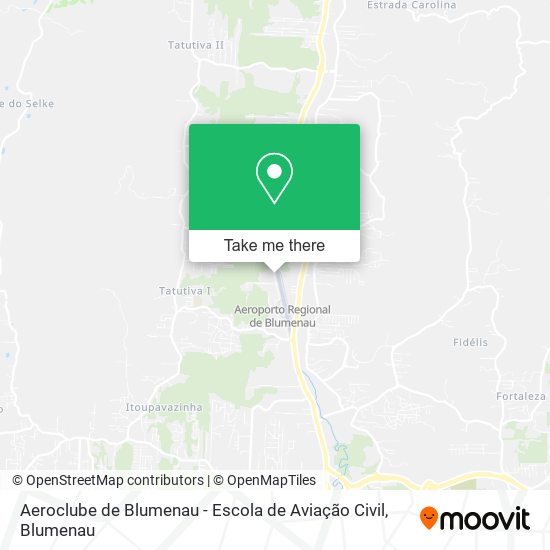 Aeroclube de Blumenau - Escola de Aviação Civil map