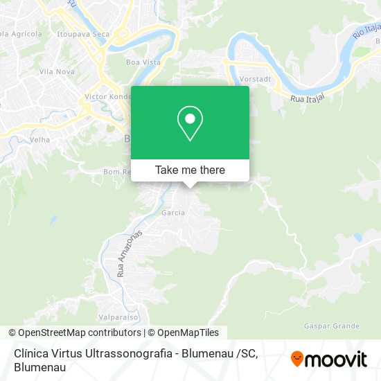 Mapa Clínica Virtus Ultrassonografia - Blumenau /SC