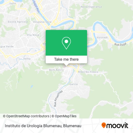 Mapa Instítuto de Urología Blumenau