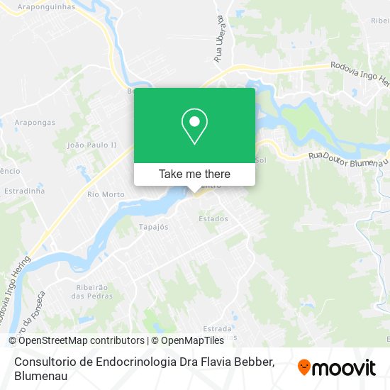 Consultorio de Endocrinologia Dra Flavia Bebber map