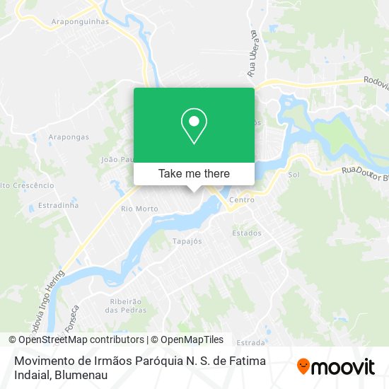 Movimento de Irmãos Paróquia N. S. de Fatima Indaial map