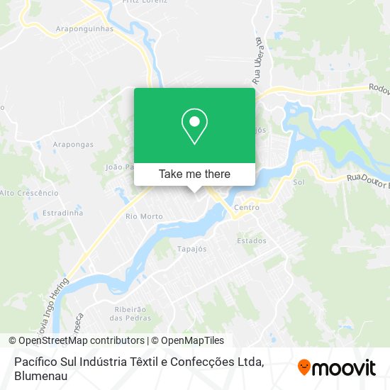 Pacífico Sul Indústria Têxtil e Confecções Ltda map