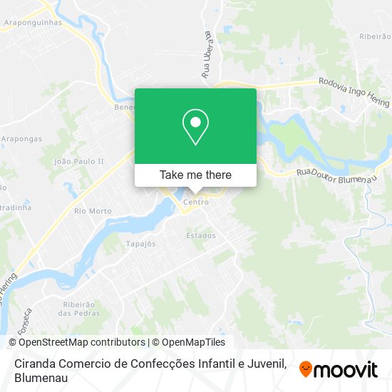 Mapa Ciranda Comercio de Confecções Infantil e Juvenil