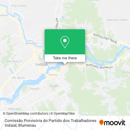 Comissão Provisória do Partido dos Trabalhadores Indaial map