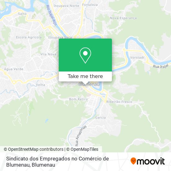 Sindicato dos Empregados no Comércio de Blumenau map