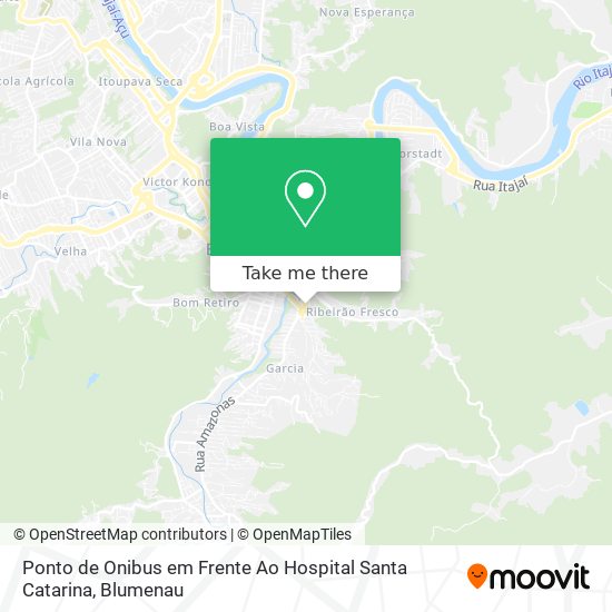 Mapa Ponto de Onibus em Frente Ao Hospital Santa Catarina