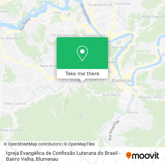 Mapa Igreja Evangélica de Confissão Luterana do Brasil - Bairro Velha