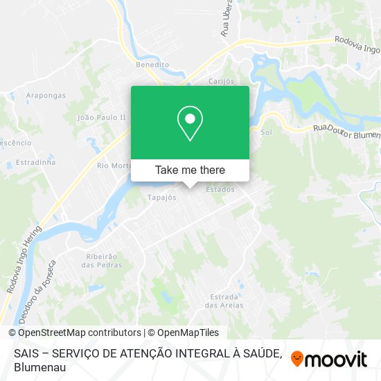 SAIS – SERVIÇO DE ATENÇÃO INTEGRAL À SAÚDE map