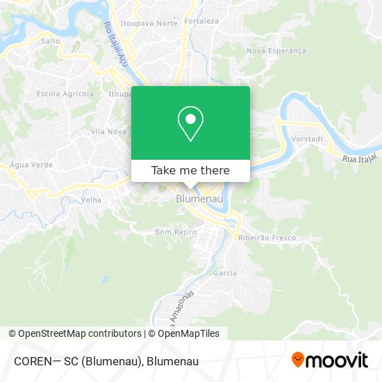 Mapa COREN— SC (Blumenau)