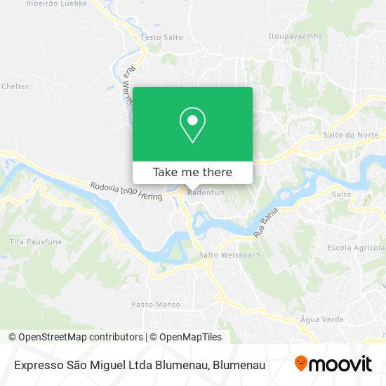 Mapa Expresso São Miguel Ltda Blumenau