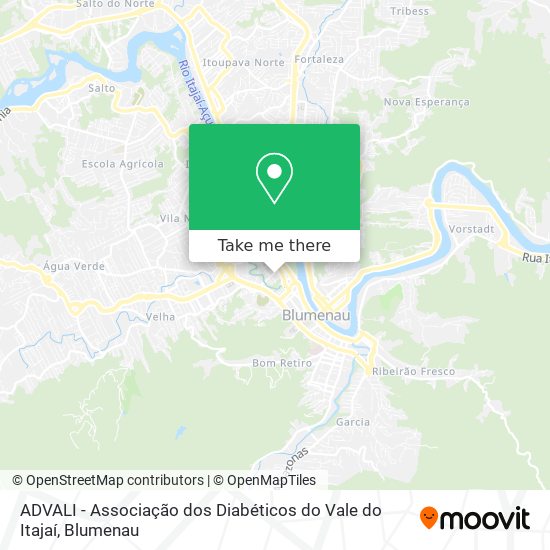 ADVALI - Associação dos Diabéticos do Vale do Itajaí map