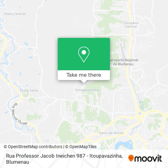 Mapa Rua Professor Jacob Ineichen 987 - Itoupavazinha