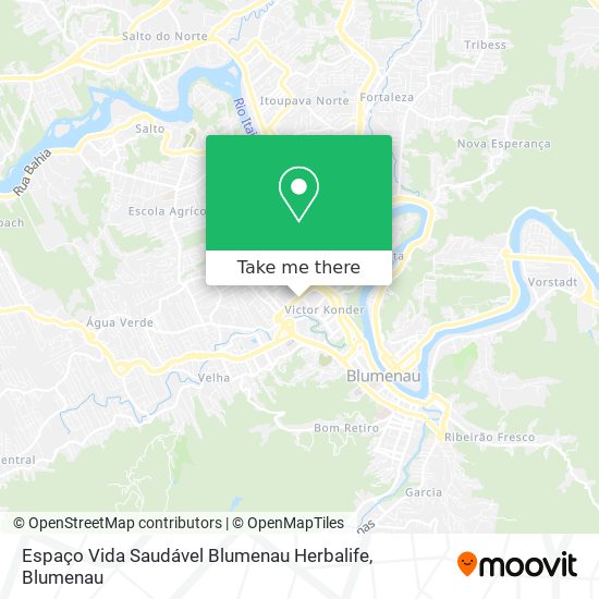 Espaço Vida Saudável Blumenau Herbalife map