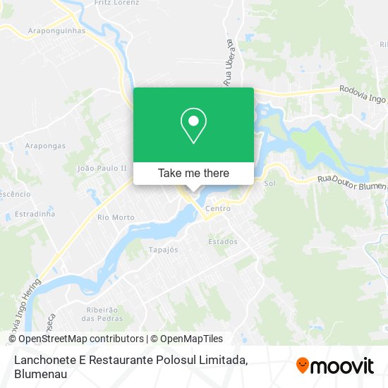 Mapa Lanchonete E Restaurante Polosul Limitada