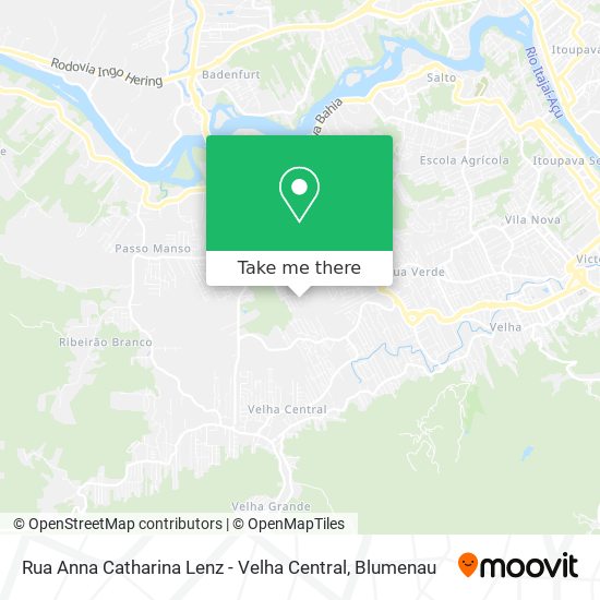 Rua Anna Catharina Lenz - Velha Central map