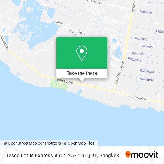 Tesco Lotus Express สาขา 257 บางปู 91 map