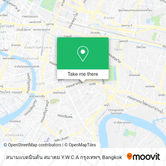 สนามแบดมินตัน สมาคม Y.W.C.A กรุงเทพฯ map