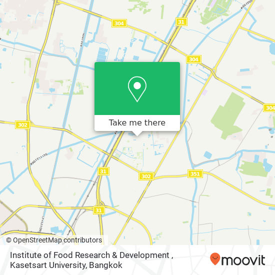 Institute of Food Research & Development , Kasetsart University map