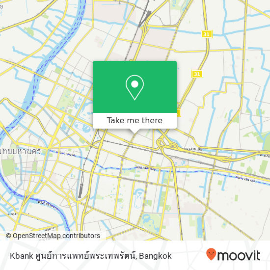 Kbank ศูนย์การแพทย์พระเทพรัตน์ map