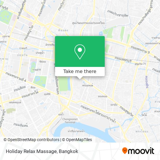 Holiday Relax Massage map