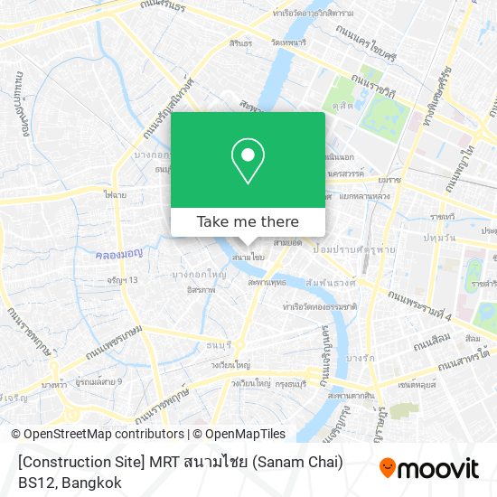 [Construction Site] MRT สนามไชย (Sanam Chai) BS12 map