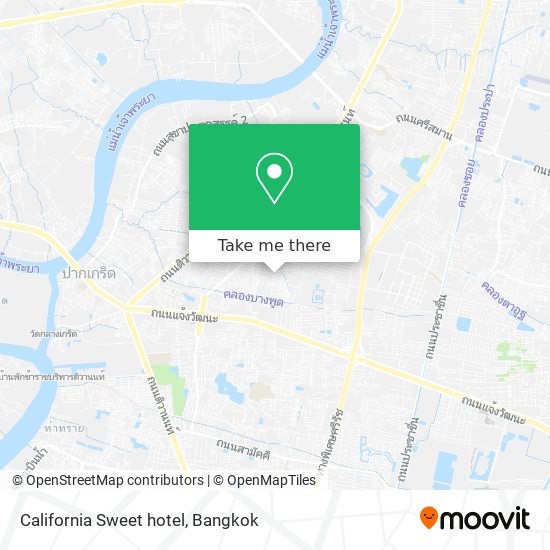 California Sweet hotel map