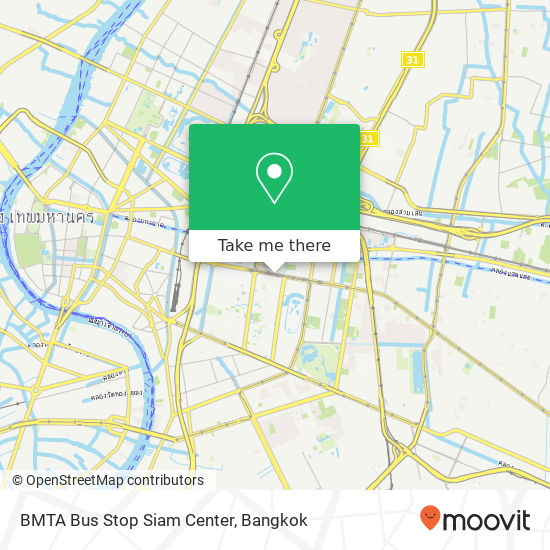 BMTA Bus Stop Siam Center map