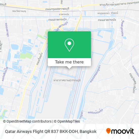 Qatar Airways Flight QR 837 BKK-DOH map