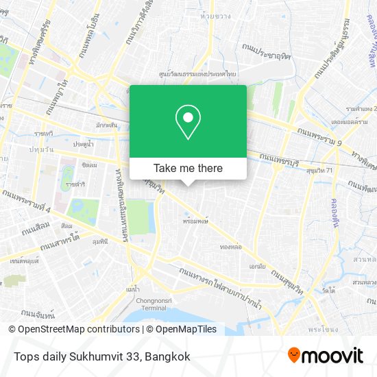 Tops daily Sukhumvit 33 map