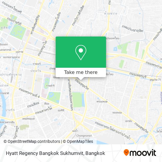 Hyatt Regency Bangkok Sukhumvit map