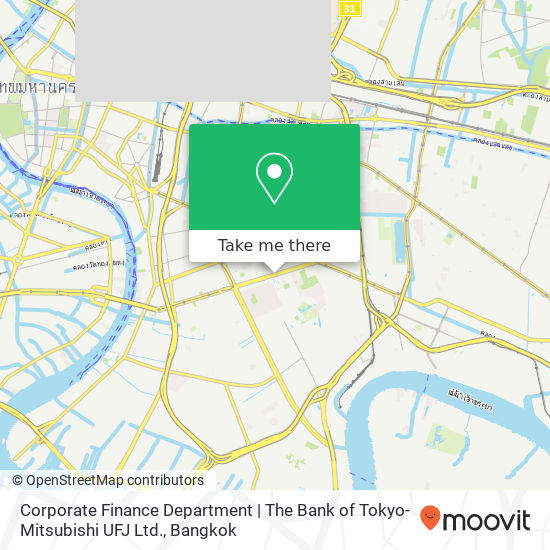 Corporate Finance Department | The Bank of Tokyo-Mitsubishi UFJ Ltd. map