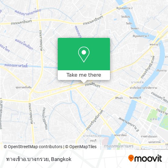 ทางเข้าอ.บางกรวย map